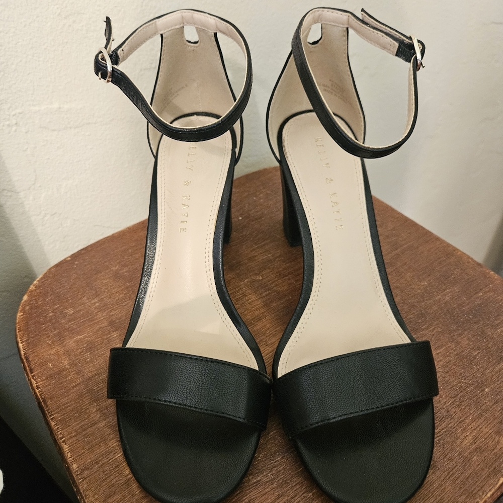 Black Ankle Strap Heels